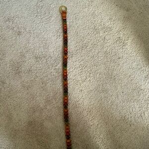 Woven leather belt 1” wide